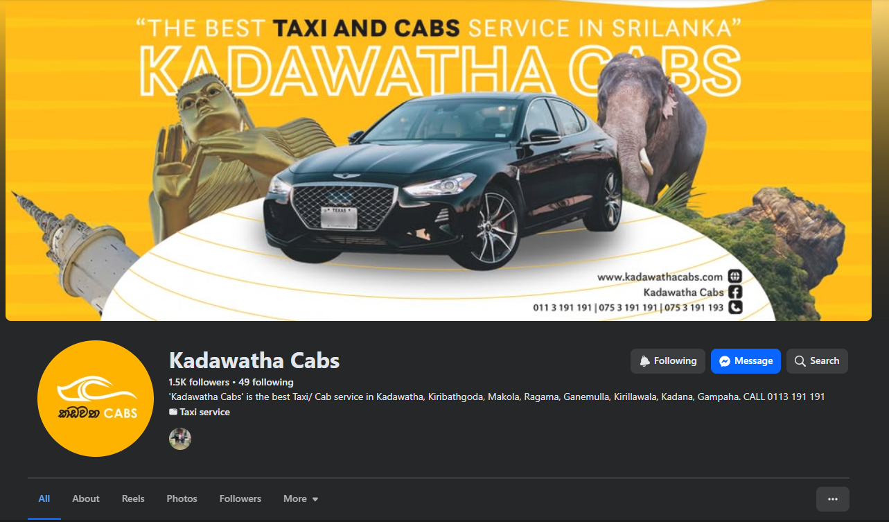 Kadawatha Cabs - Facebook Marketing Campaign